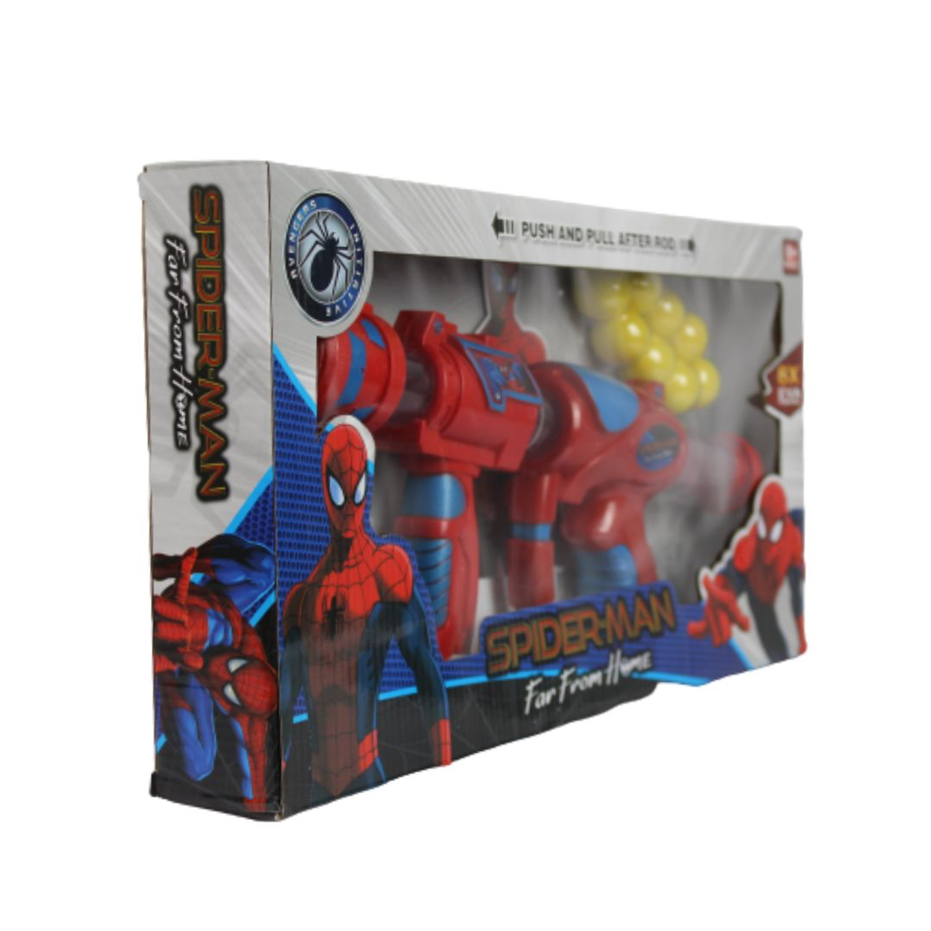 spider man pistol, red color, with 8 bullets, Toy27-4208_2