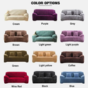 Sofa Cover- 4 Pieces - Plush - Maroon