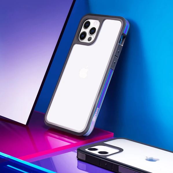 X-DORIA Defense Live 2 meter drop test - Back Cover For iPhone 12 & 12 Pro - Iridescent