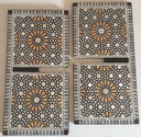 Quran Holder - Seashell And Wood  - Orange And Black