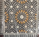 Quran Holder - Seashell And Wood  - Orange And Black