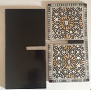 Quran Holder - Seashell And Wood  - Orange And Black