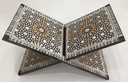 Quran Holder - Seashell And Wood  - Orange And Black