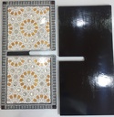 Quran Holder - Seashell And Wood  - Orange And White
