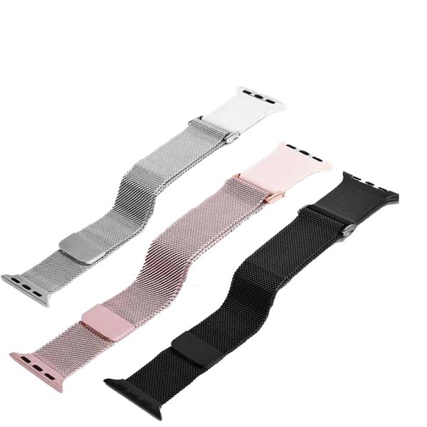 COTEetCI W53 Leather X Metal Band For iWatch 42/44mm (1-6/SE) - Silver