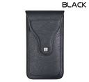 Puloka 2 Mobile Phones Waist Bag Case For Iphone, Samsung & smart phones - Pu Leather - Black