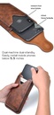 Puloka 2 Mobile Phones Waist Bag Case For Iphone, Samsung & smart phones - Pu Leather - Brown