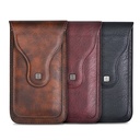 Puloka 2 Mobile Phones Waist Bag Case For Iphone, Samsung & smart phones - Pu Leather - Brown