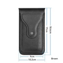 Puloka 2 Mobile Phones Waist Bag Case For Iphone, Samsung & smart phones - Pu Leather - Brown