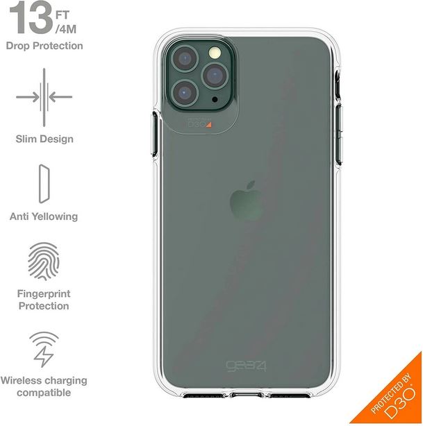 Original Gear4 Crystal Palace Case, 4m Drop Protection, D3O Technology, Anti-Yellowing, for Apple iPhone 12 Pro Max - glitter black