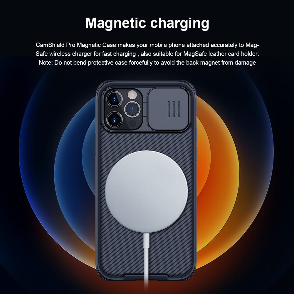Nillkin CamShield Pro Magnetic cover case - Camera Lens Protection - iPhone 12 Pro Max - Black