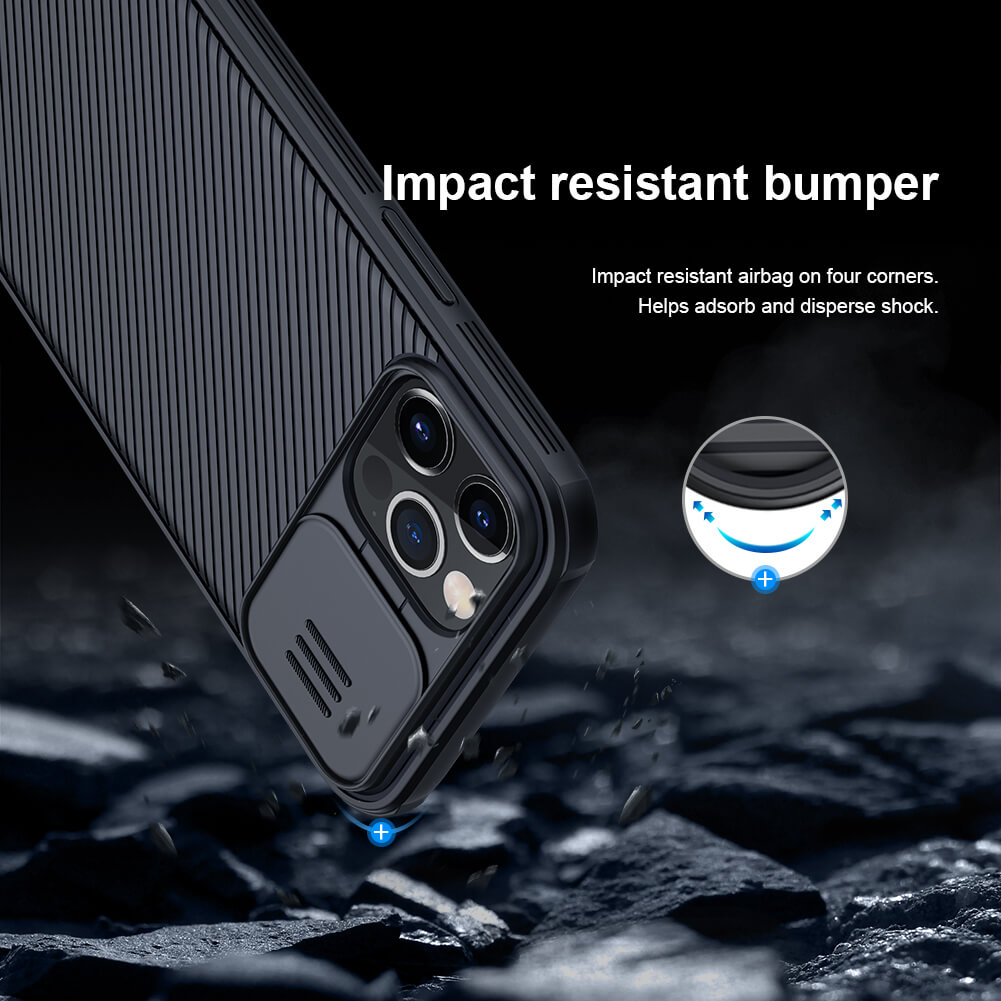 Nillkin CamShield Pro Magnetic cover case - Camera Lens Protection - iPhone 12 Pro Max - Black