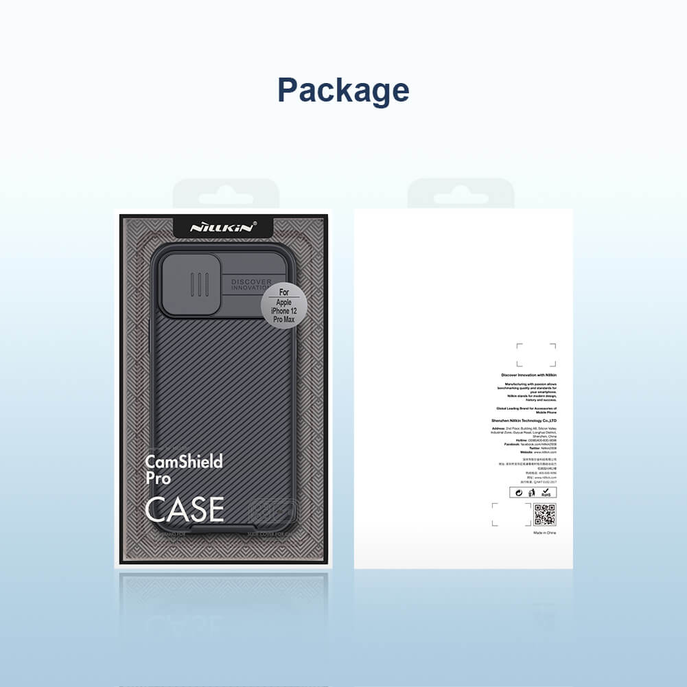 Nillkin CamShield Pro Magnetic cover case - Camera Lens Protection - iPhone 12 Pro Max - Black