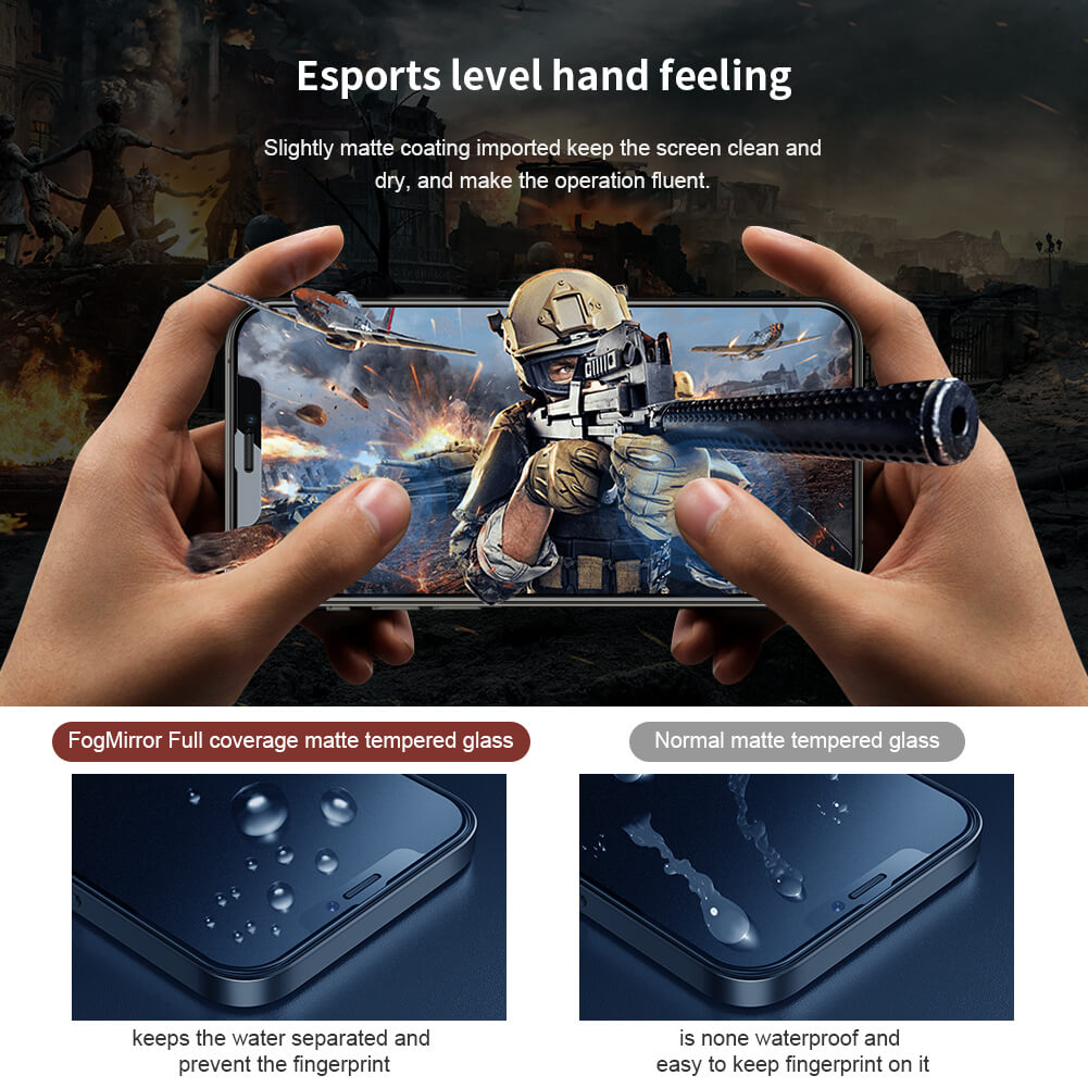 Nillkin Amazing Fog Mirror Full coverage matte tempered glass for Apple iPhone 12 Pro Max 6.7