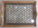 Serving Tray - Solid Wood & Seashell - 3 Pieces - Rectangle
