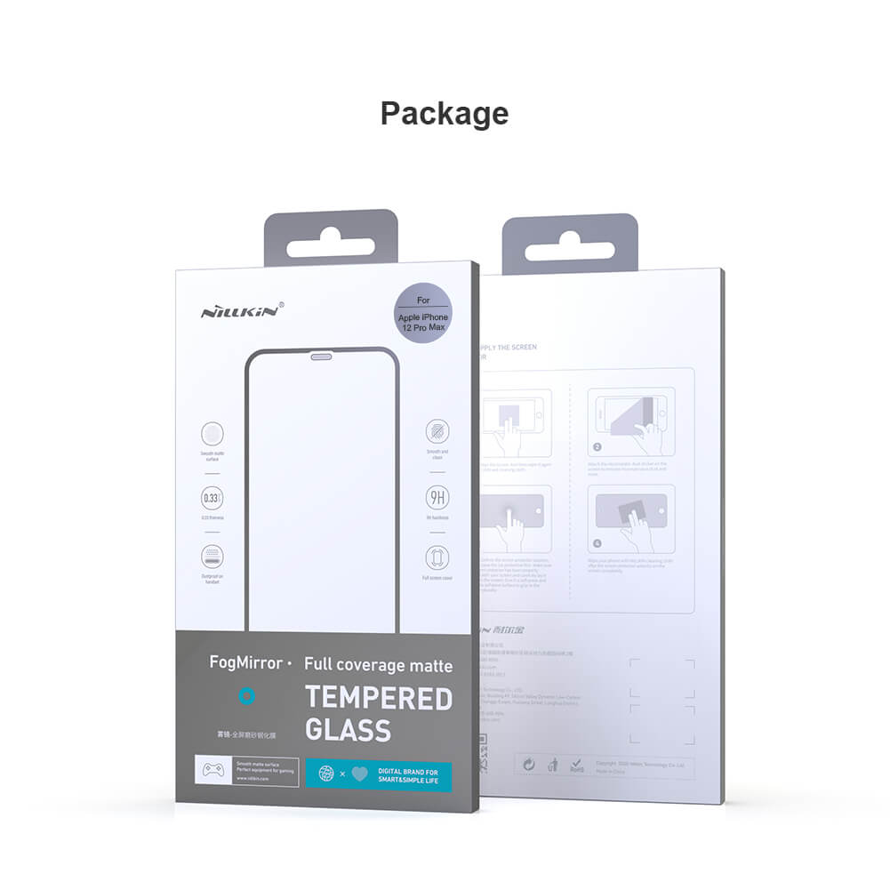 Nillkin Amazing Fog Mirror Full coverage matte tempered glass for Apple iPhone 12 Pro Max 6.7