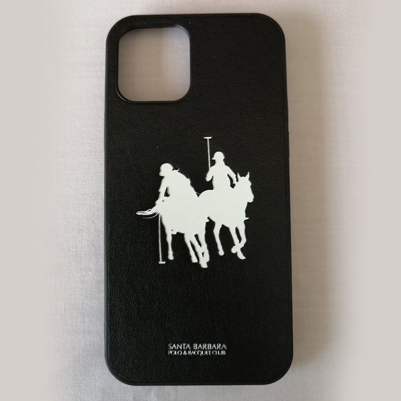 Santa Barbara Polo Umbra Series Case For IPhone 12 Pro Max - PU leather Cover - Black