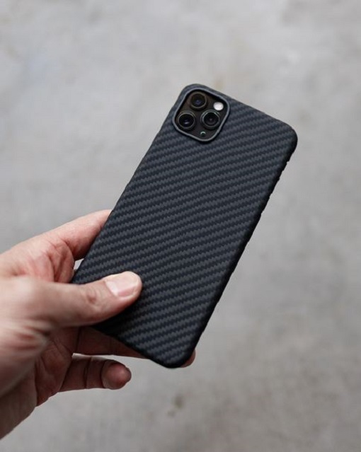 Santa Barbara Polo Carbon Fiber Case For IPhone 12 Pro Max - Ultra Thin Cover - Black