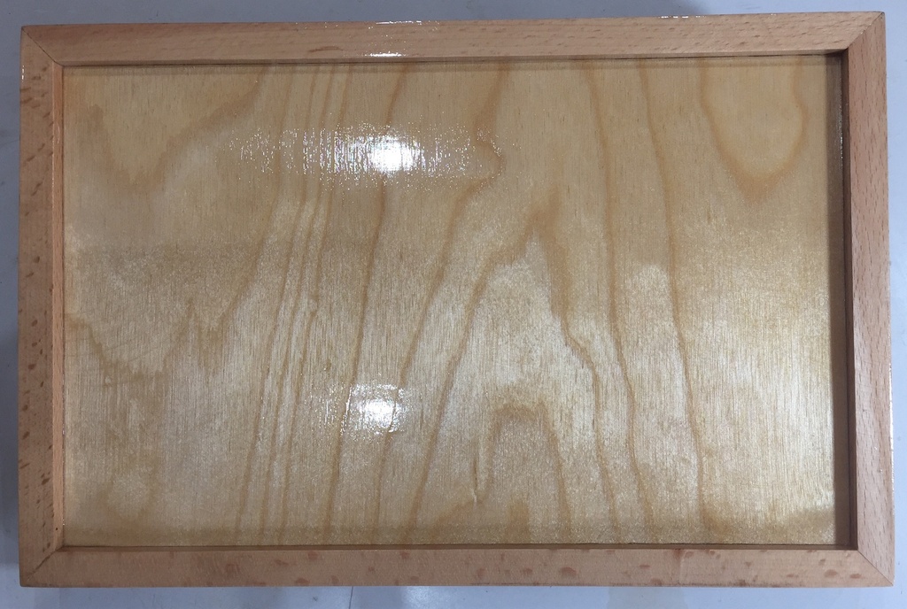 Serving Tray - Solid Wood & Seashell - 3 Pieces - Rectangle
