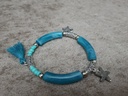 Bracelet From ABfly - Acrylic Turquoise Bracelet With Starfish Pendant