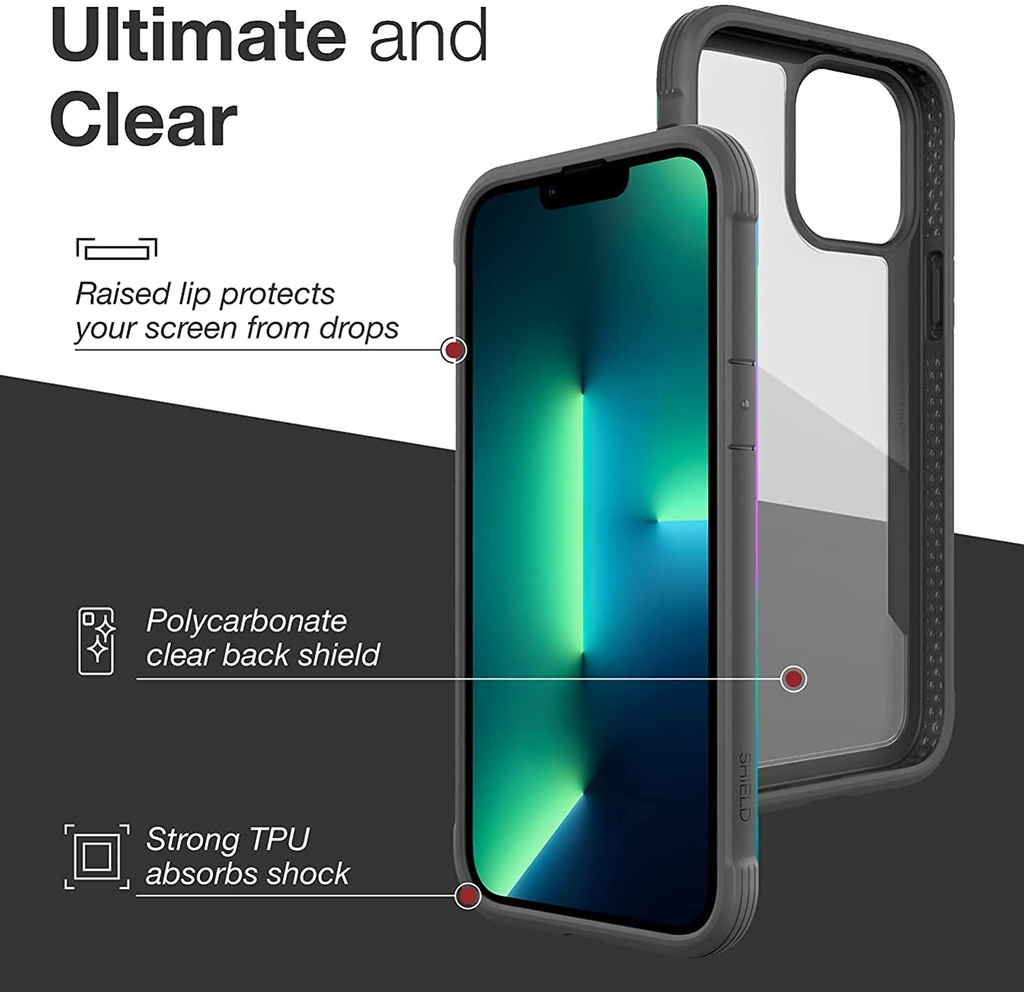 Defense Shield 3 Meter Drop Test - Back Cover For IPhone 13 - case - Iridescent