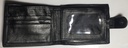 Elegant Genuine Leather Solid Wallet & Card Holder - Black