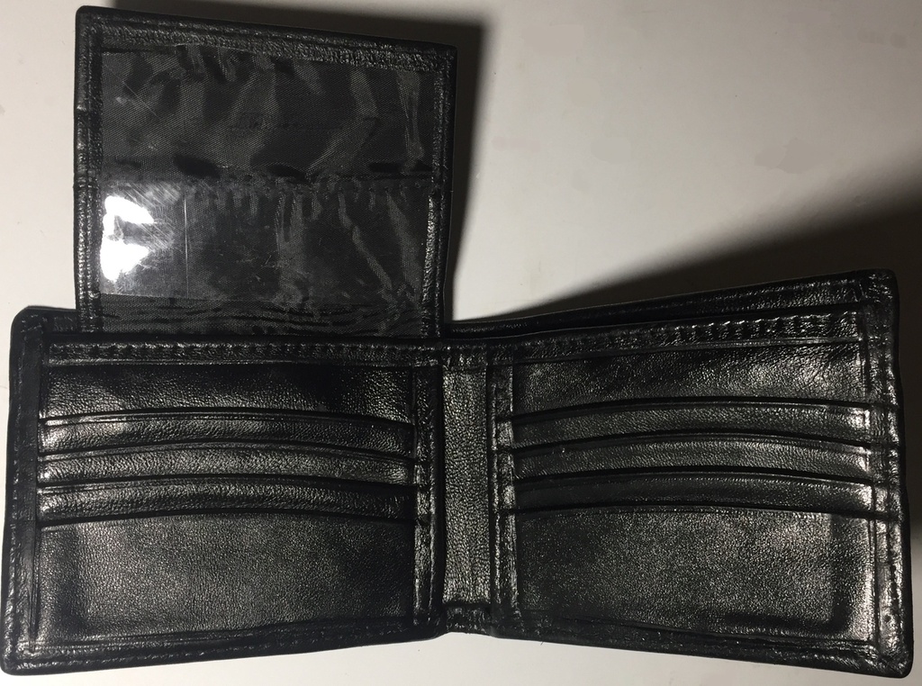 Elegant Men Solid Wallet & Card Holders - Black With Pharaonic Print