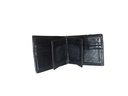 Elegant Genuine Leather Wallet & Card Holder - Quad Folding - Black