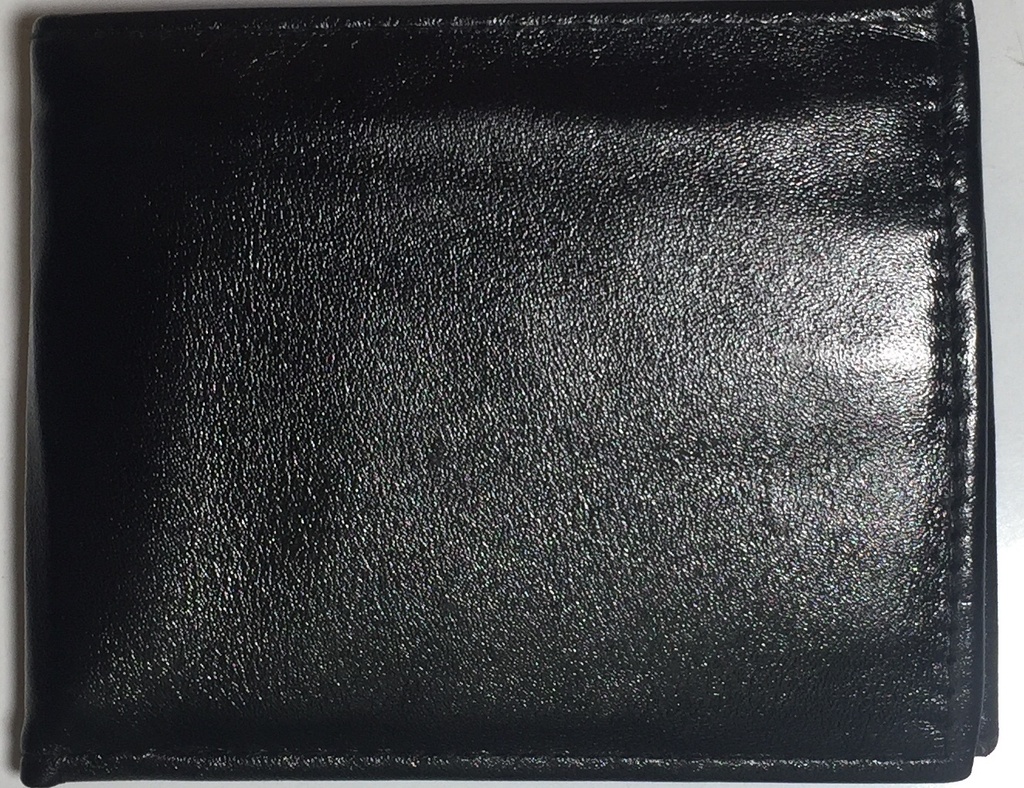 Elegant Genuine Leather Wallet & Card Holder - Quad Folding - Black