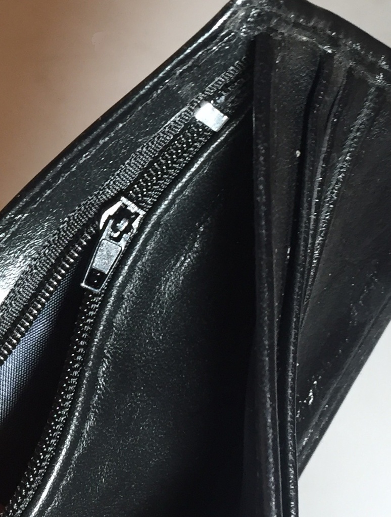 Elegant Genuine Leather Wallet & Card Holder - Quad Folding - Black