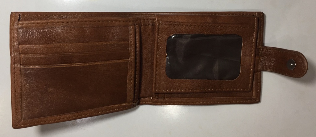 Elegant Genuine Leather Solid Wallet & Card Holder - Camel