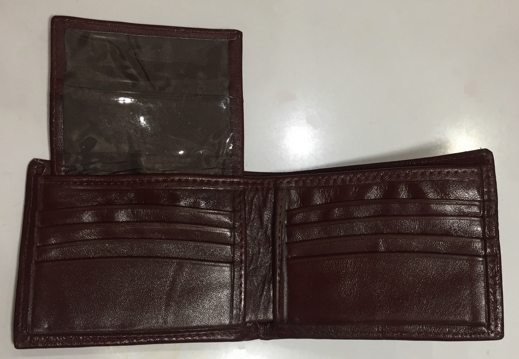 Elegant Men Solid Wallet & Card Holders - Maroon With Pharaonic Print