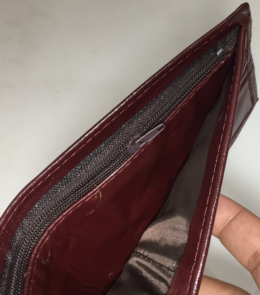 Elegant Men Solid Wallet & Card Holders - Maroon With Pharaonic Print