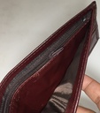 Elegant Men Solid Wallet & Card Holders - Maroon With Pharaonic Print
