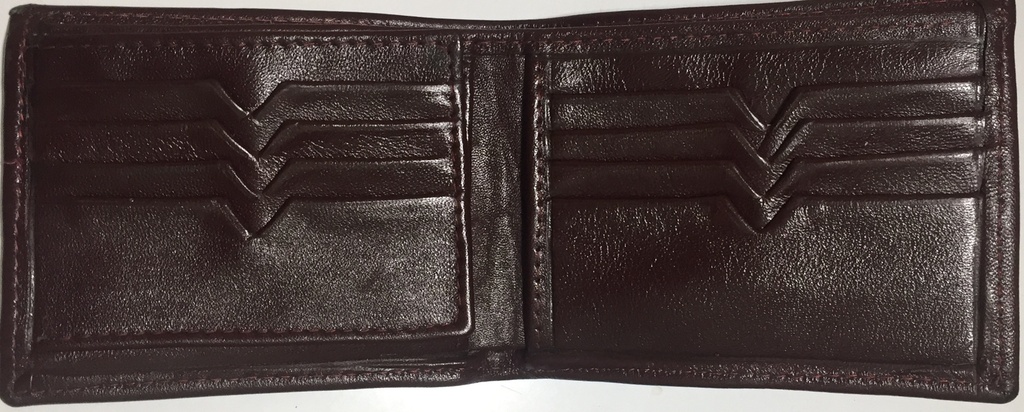 Elegant Genuine Leather Wallet & Card Holders - Tri-fold - Maroon