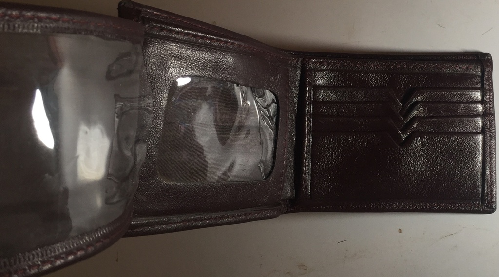 Elegant Genuine Leather Wallet & Card Holders - Tri-fold - Maroon