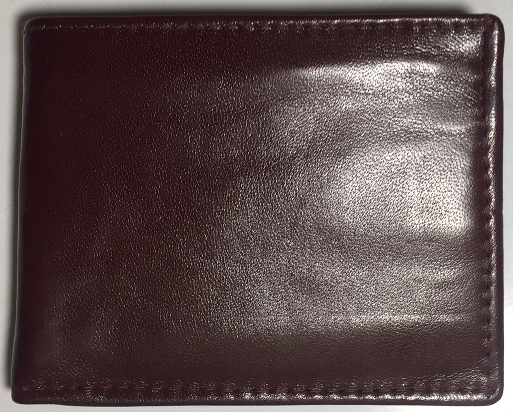 Elegant Genuine Leather Wallet & Card Holder - Quad Folding - Maroon