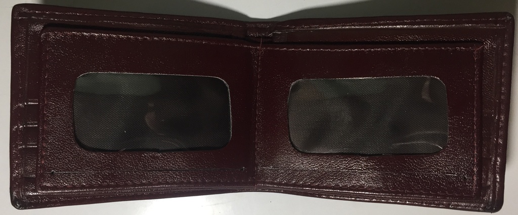 Elegant Genuine Leather Wallet & Card Holder - Quad Folding - Maroon