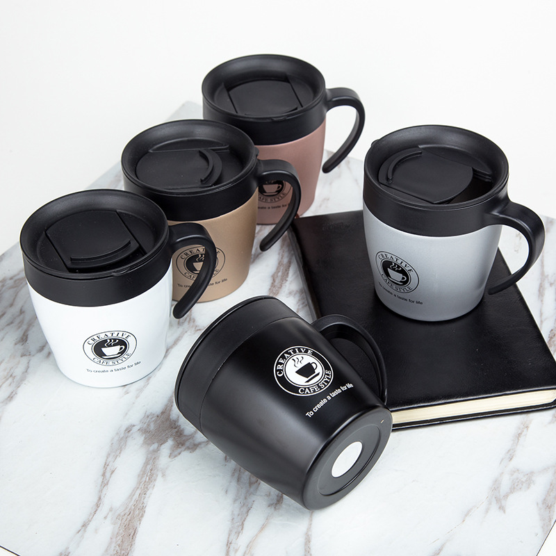 Travel Coffee Mug Insulated Creative Style 330 ML - Silver