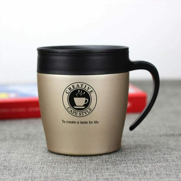 Travel Coffee Mug Insulated Creative Style 330 ML - Gold