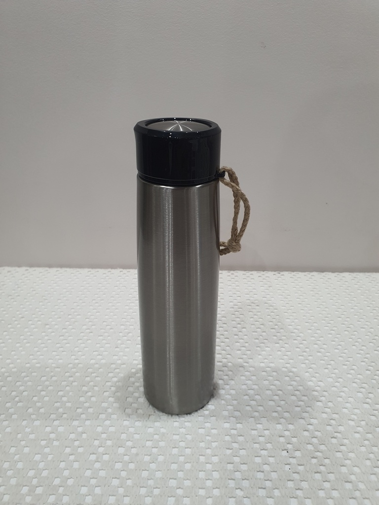 Travel Thermos Bottle 500 ML Insulated Stainless Steel - Silver