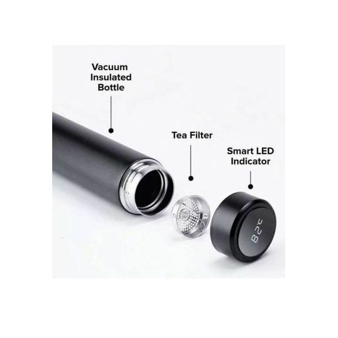 Thermal Flask - LED Digital Screen - 450 Ml - Black