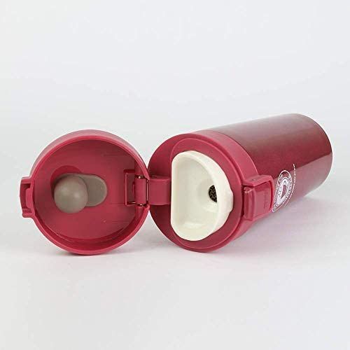 Travel Thermal Mug 380 ML Insulated Stainless Steel Safety Button - Pink