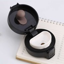 Travel Thermal Mug 380 ML Insulated Stainless Steel Safety Button - Black