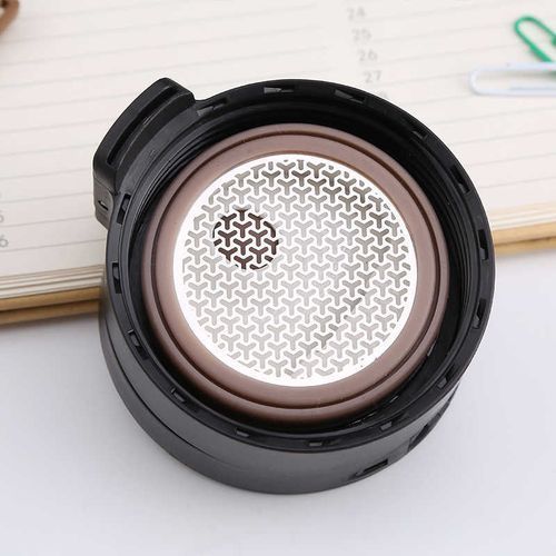 Travel Thermal Mug 380 ML Insulated Stainless Steel Safety Button - Black