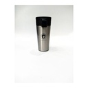 Travel Thermal Mug 380 ML Insulated Stainless Steel Safety Button - Silver