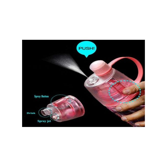 Spray Water Bottle For Outdoor & Gym - Mist Spray Cup - 600ml Drinking Cup Water