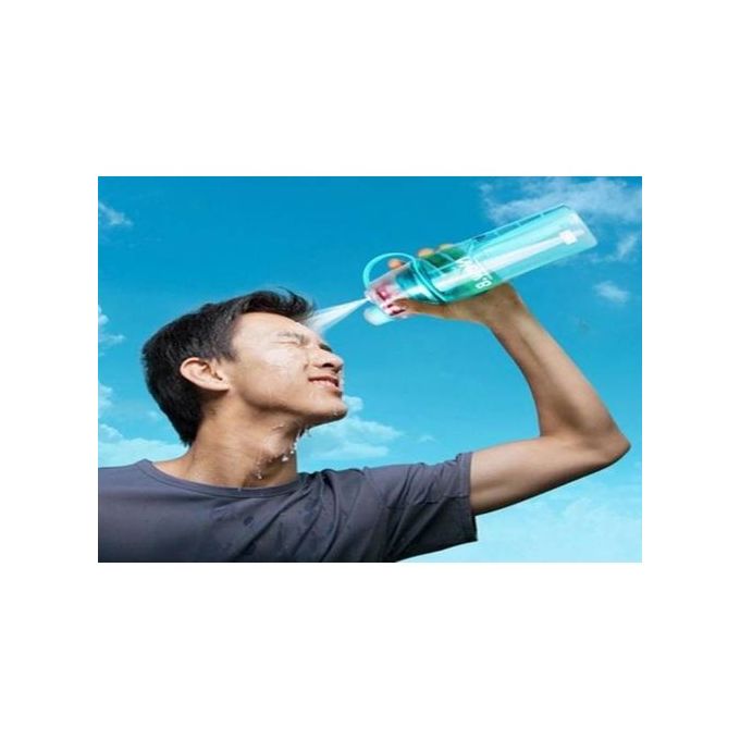 Spray Water Bottle For Outdoor & Gym - Mist Spray Cup - 600ml Drinking Cup Water