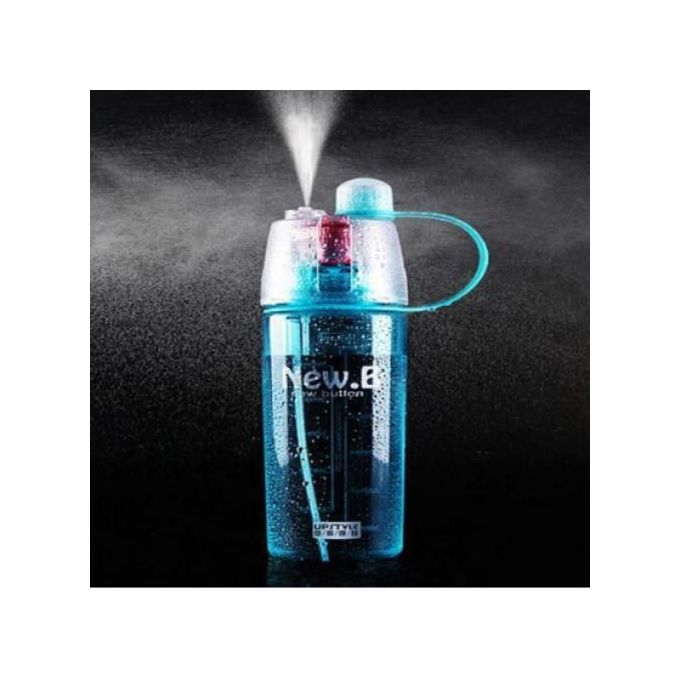 Spray Water Bottle For Outdoor & Gym - Mist Spray Cup - 600ml Drinking Cup Water