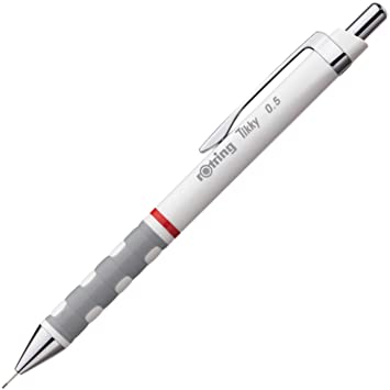 Tikky Mechanical Pencil With Eraser - 0.5 Mm - White